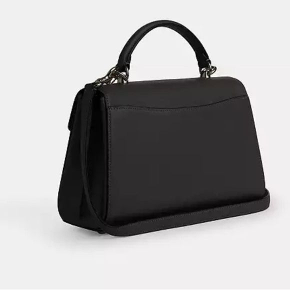 Coach Black Satchel Eliza Top Handle Bag - Picture 8 of 8